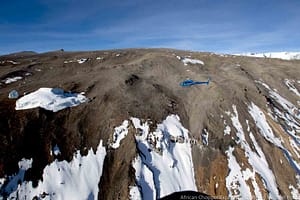 Helicopter on Mount Kilimanjaro